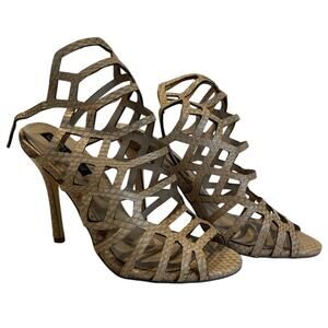 Izabella Rue Tan Stiletto Heel - Aleen - Size 7.5 - (some peeling)